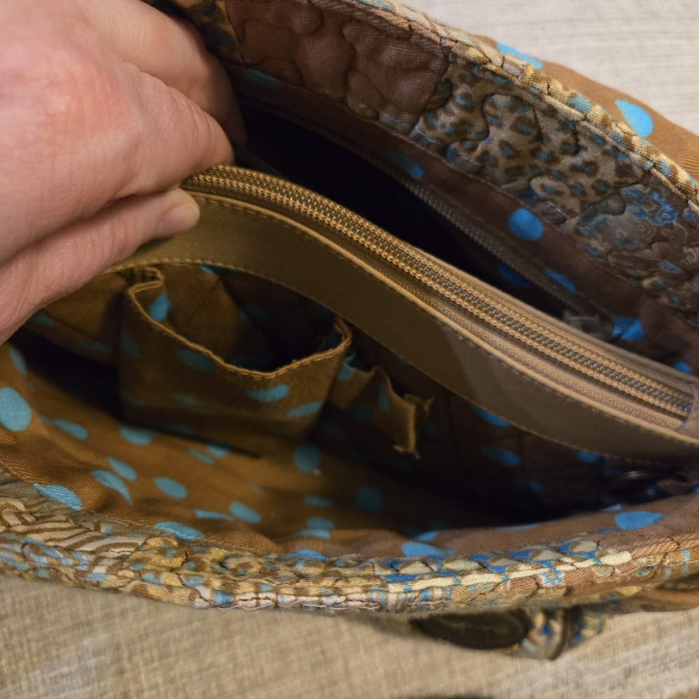 Donna Sharp Quilted Patchwork Crossbody Purse Mes… - image 8